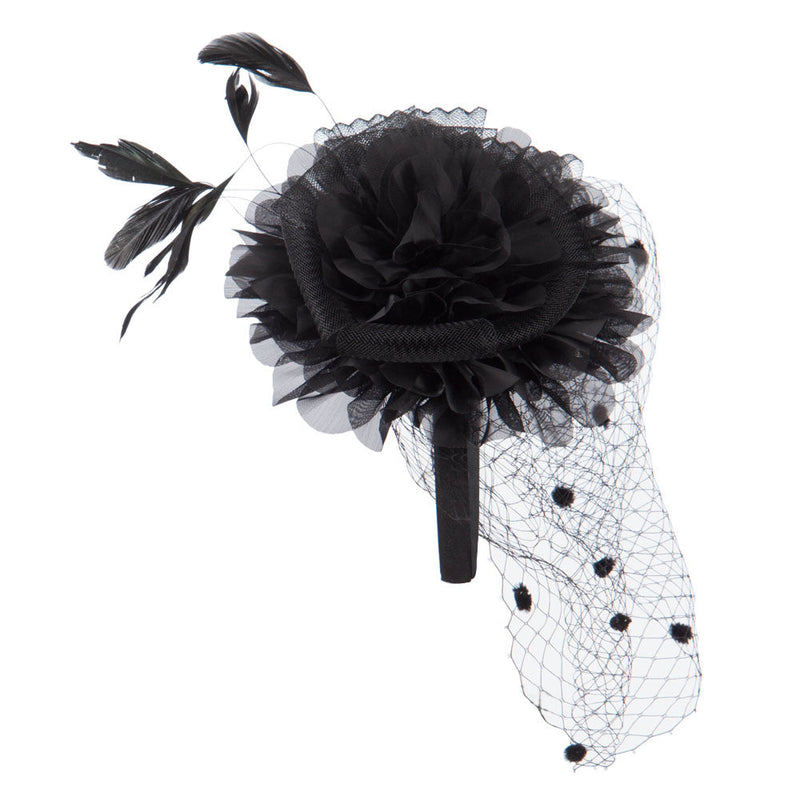 Flower Fascinator With Netting