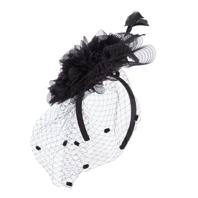 Flower Fascinator With Netting