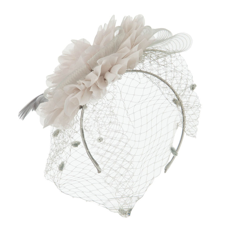 Flower Fascinator With Netting