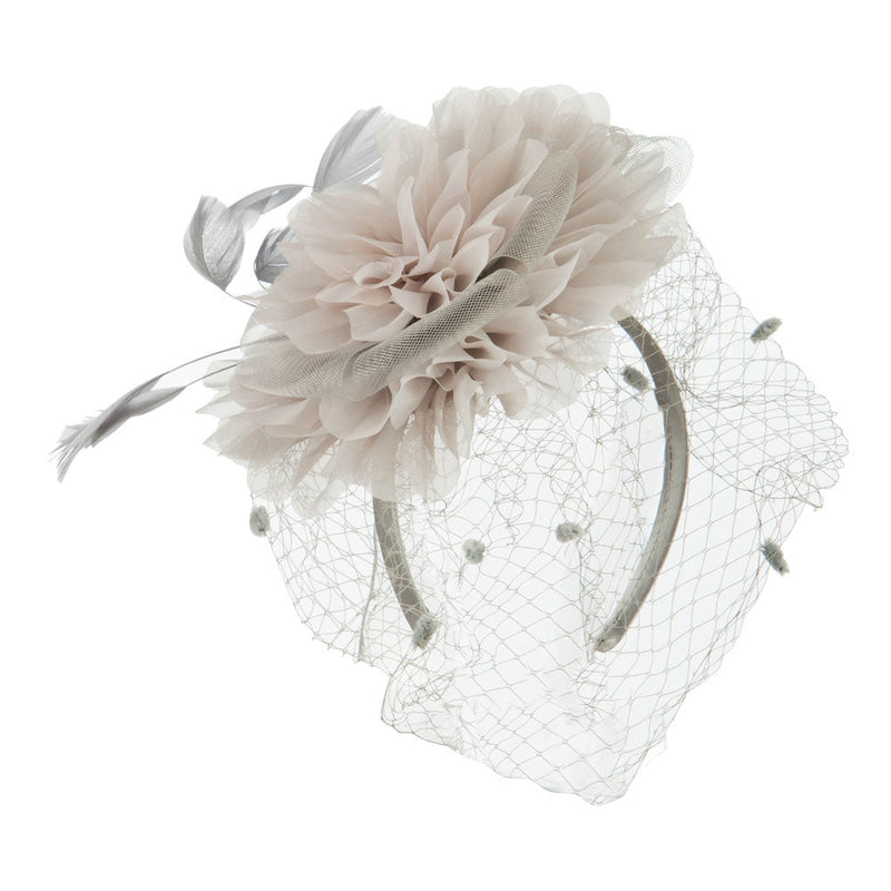 Flower Fascinator With Netting