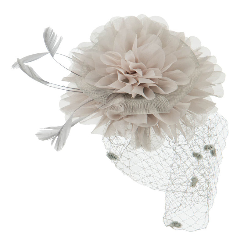 Flower Fascinator With Netting