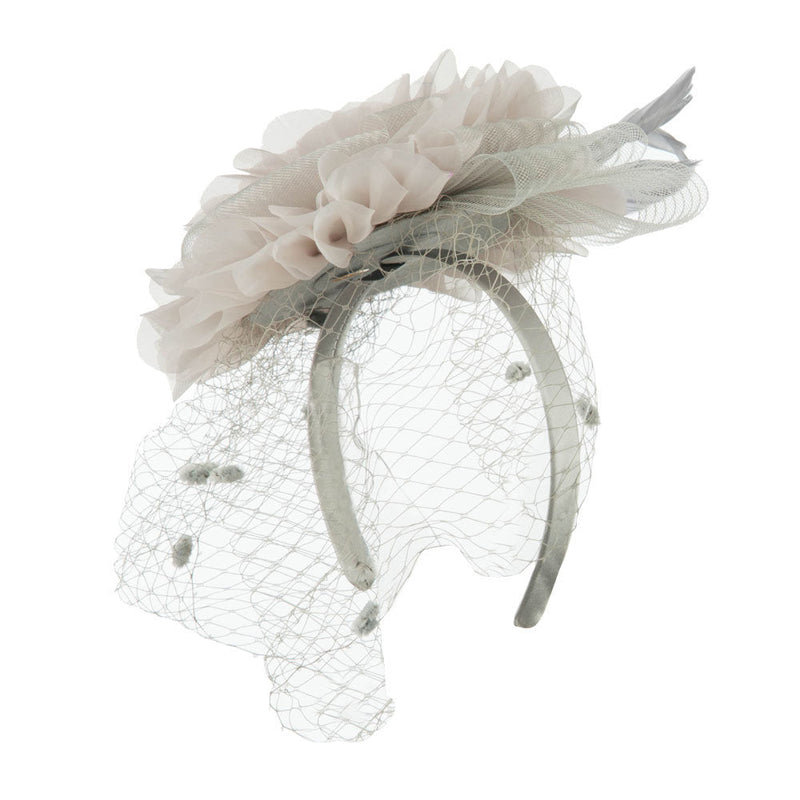 Flower Fascinator With Netting