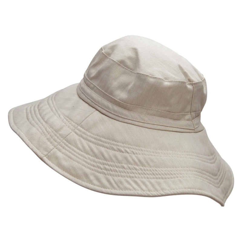 Big Size Ladies Linen Wide Brim Hat