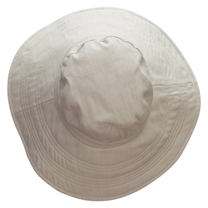 Big Size Ladies Linen Wide Brim Hat