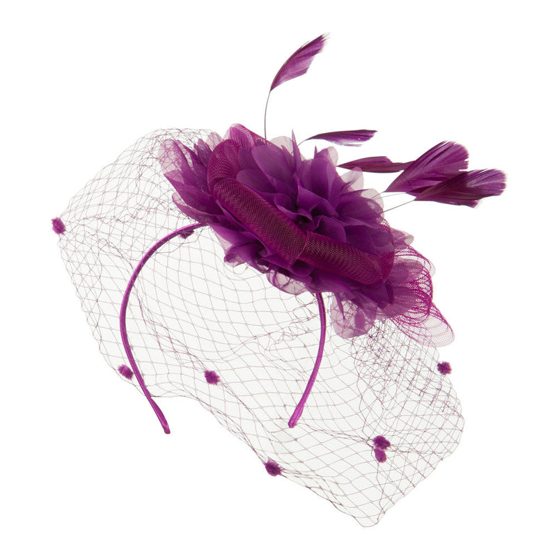 Flower Fascinator With Netting