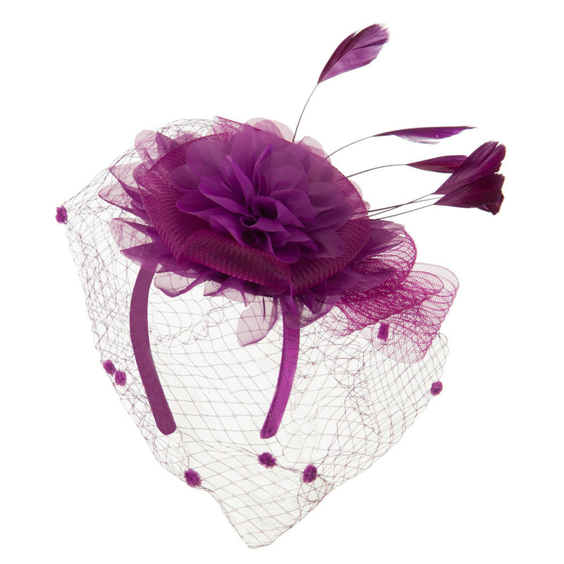 Flower Fascinator With Netting