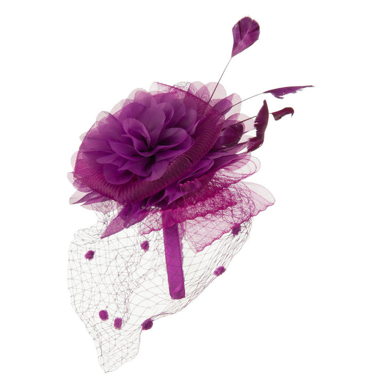 Flower Fascinator With Netting