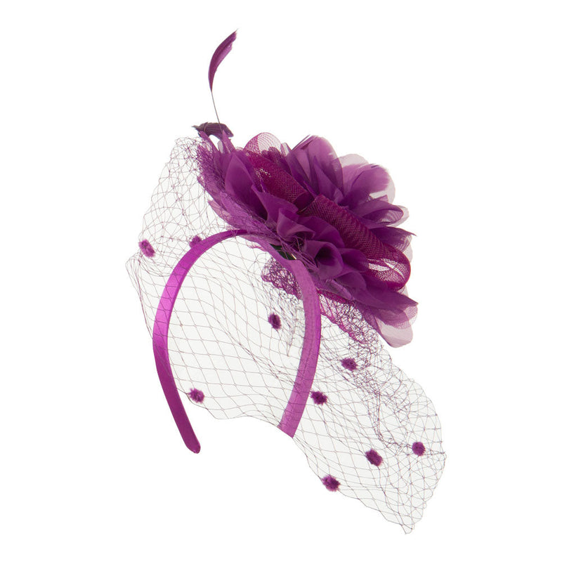 Flower Fascinator With Netting