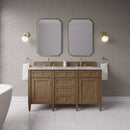 James Martin Brittany 60" Double Bathroom Vanity, Pecan