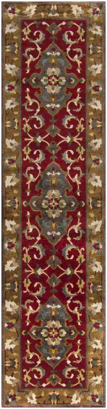 Alicia Traditional Bright Red Area Rug