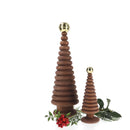 Christmas Products Wooden Christmas Tree Set Double Cedar Cedar With BrassHeadboard