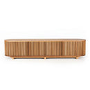 Docia Tv Unit With Solid Oak Slats