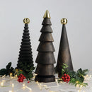 Wooden Christmas Tree Fir Black Cedar With Brass Head Large Size