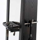 Hall Oak Mirror, Bench, Umbrella Holder Set