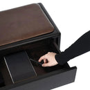 Hall Oak Mirror, Bench, Umbrella Holder Set