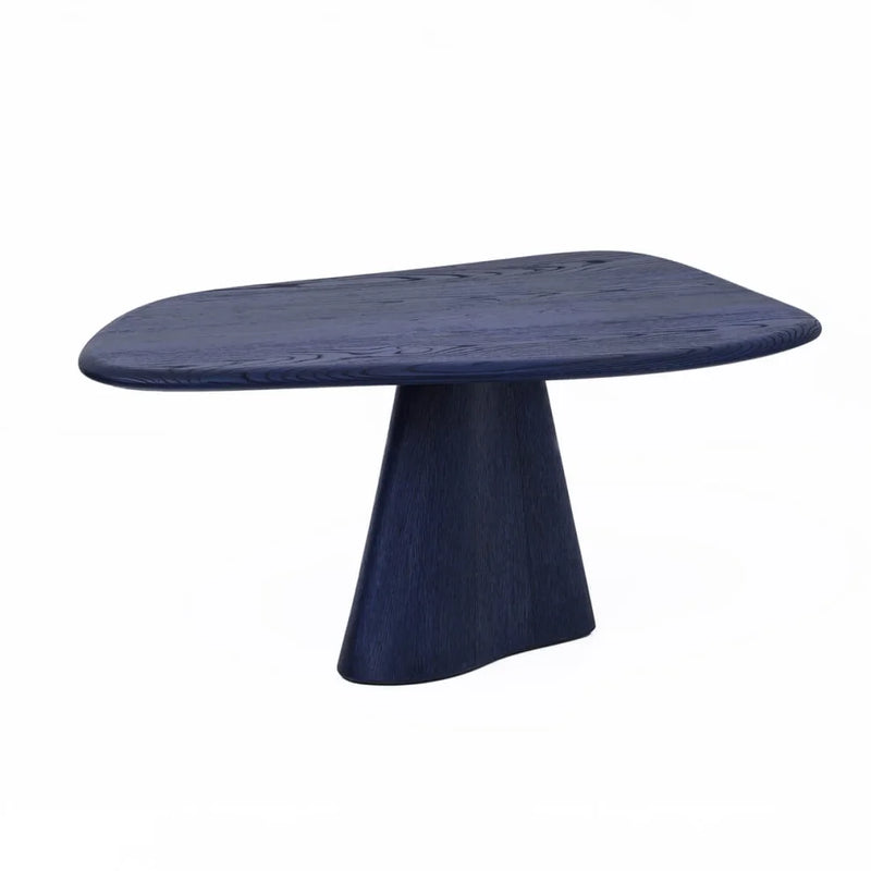 Solid Wood Coffee Table 1 - Wave Series Navy Blue