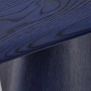 Solid Wood Coffee Table 1 - Wave Series Navy Blue