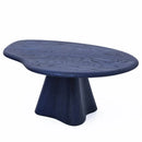 Solid Wood Coffee Table 1 - Wave Series Navy Blue