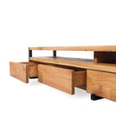 Solid Oak Industrial Tv Unit - Neo Series