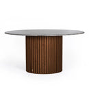 Travertine Round Table - Docia Series