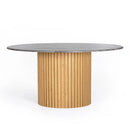 Travertine Round Table - Docia Series