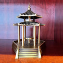 Brass Zen Incense Burner - Decorative Ancient Pavilion Collection for Home Decor