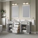 James Martin Bristol 72" Double Bathroom Vanity, Bright White