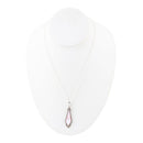 Anemone Long Diamond Pink Mother of Pearl and Sterling Silver Necklace