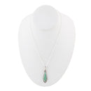 Anemone Long Diamond Turquoise and Sterling Silver Necklace