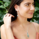 Anemone Blue Turquoise and Sterling Silver Statement Ring