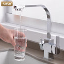 GobekUsa Black Single Hole Kitchen Faucet Mixer Tap for Drinking Water