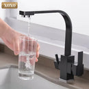 GobekUsa Black Single Hole Kitchen Faucet Mixer Tap for Drinking Water