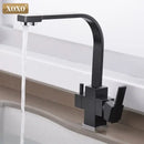 GobekUsa Black Single Hole Kitchen Faucet Mixer Tap for Drinking Water