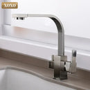GobekUsa Black Single Hole Kitchen Faucet Mixer Tap for Drinking Water