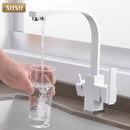 GobekUsa Black Single Hole Kitchen Faucet Mixer Tap for Drinking Water