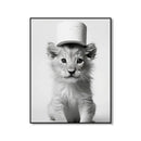 Modern tiger cub toilet paper art framed bathroom wall decor by Decorbites