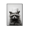 Modern tiger cub toilet paper art framed bathroom wall decor by Decorbites