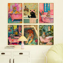 GobekUsa Animal Canvas Painting - Bathroom Wall Art