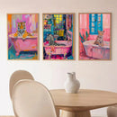 GobekUsa Animal Canvas Wall Art: Tiger, Zebra, Cat