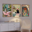 GobekUsa Animal Canvas Wall Art: Tiger, Zebra, Cat