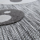 Kids Rug Lilo with Cute Llama Motif - Grey White