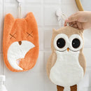 Animal microfiber children's hand towel – bathroom plush decor by Decorbites