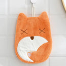 Animal microfiber children's hand towel – bathroom plush decor by Decorbites