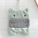 Animal microfiber children's hand towel – bathroom plush decor by Decorbites