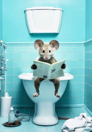 Humorous framed animal posters set bathroom wall decor by Decorbites