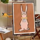 Whimsical pastel animal print rainbow framed posters nursery wall art by Decorbites