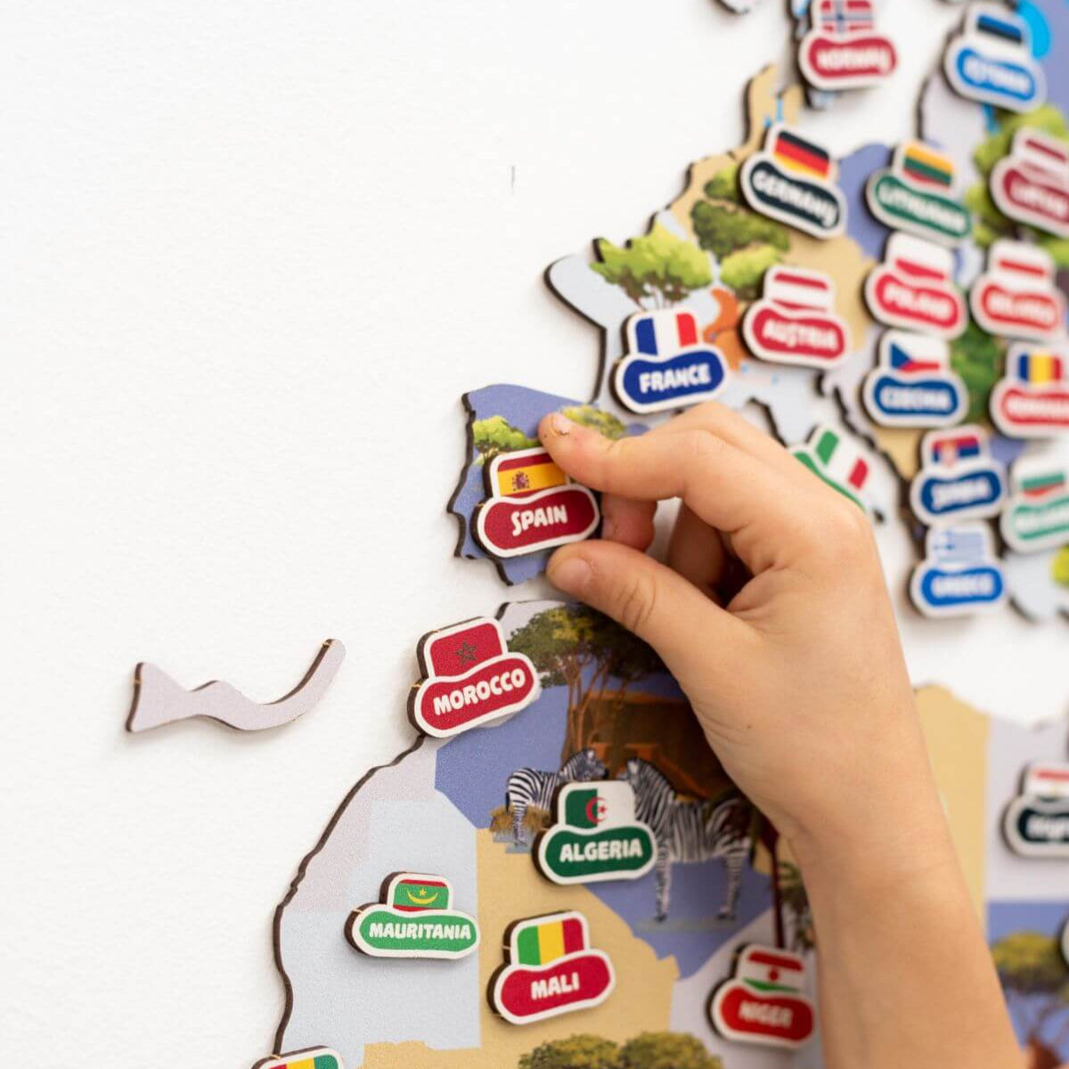 Nursery World Map Indigo, photo 8 of 13