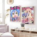 Lucky star anime girl poster waterproof bedroom wall decor