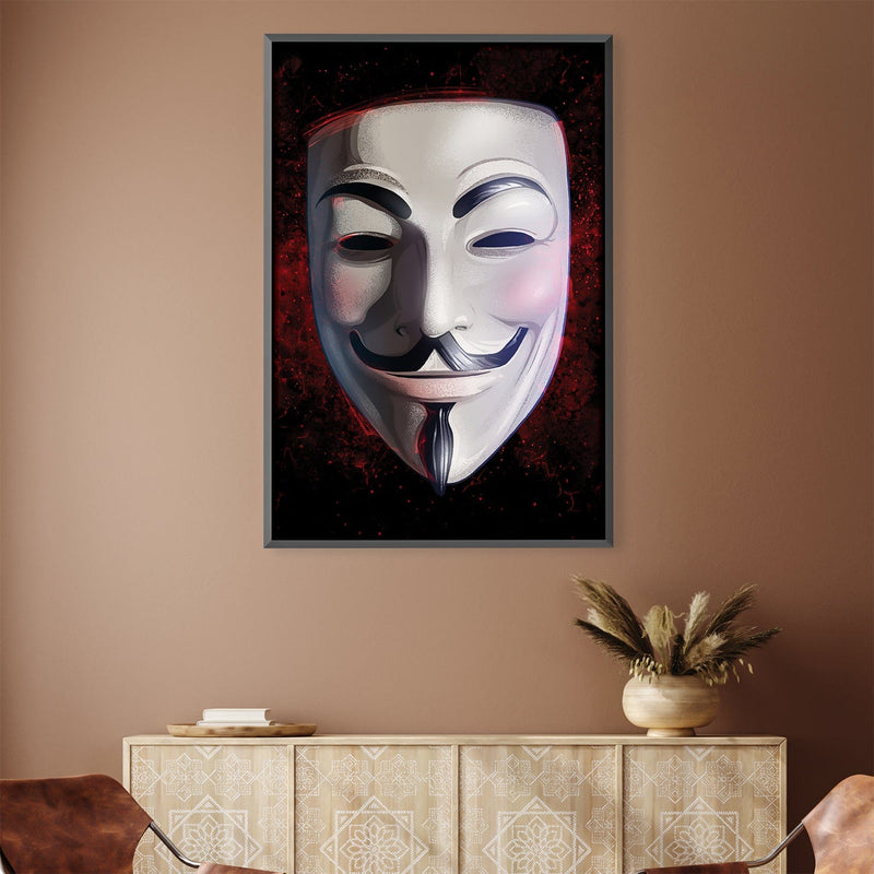 V for Vendetta Mask Canvas