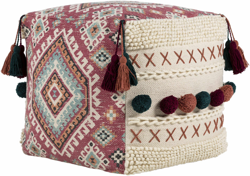 Retz Dark Red Pouf